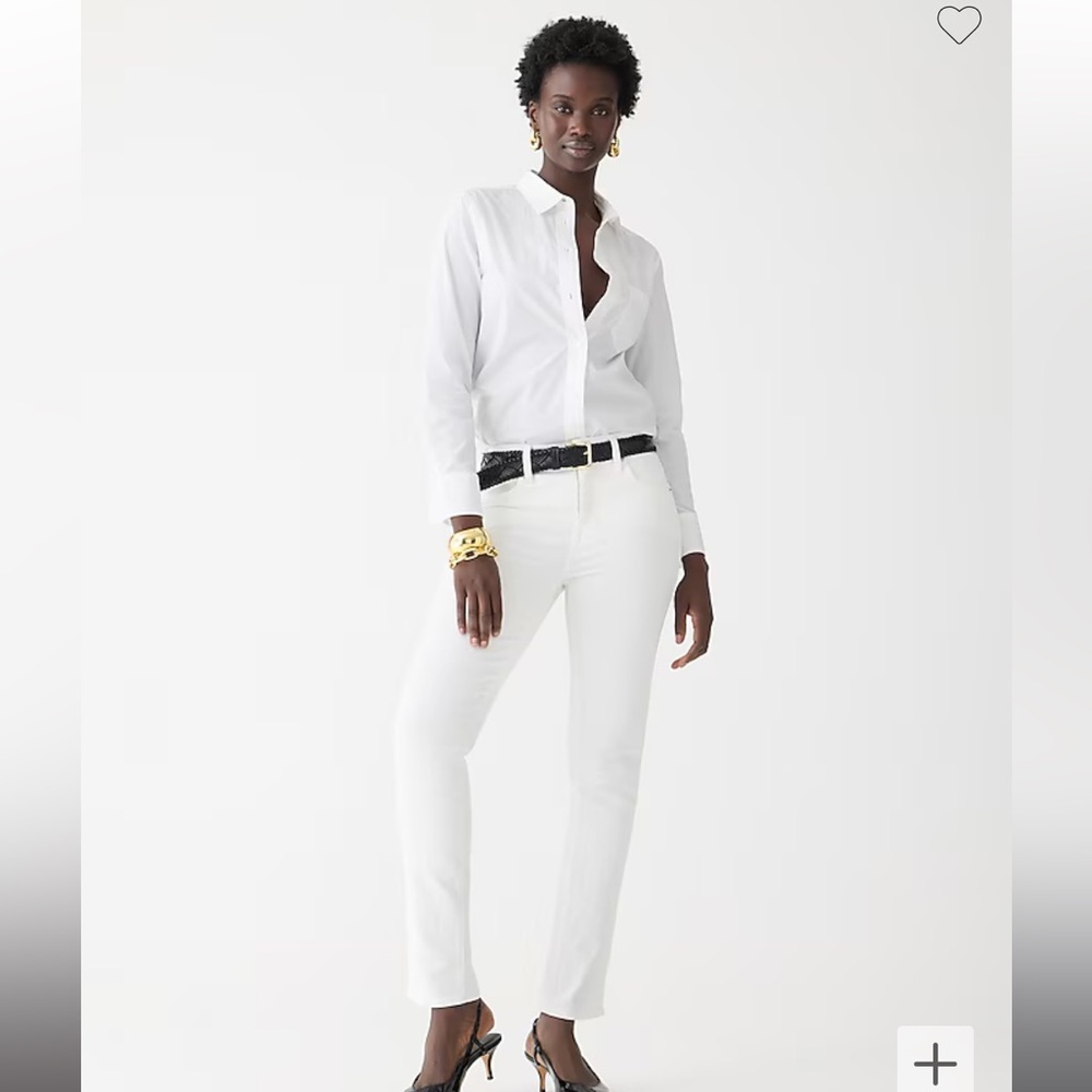 J. Crew Slim Straight Leg High Waisted White Jeans (US18)